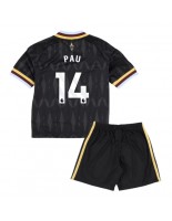 Aston Villa Pau Torres #14 Venkovní dres pro děti 2026-27 Krátký Rukáv (+ trenýrky)
